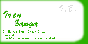 iren banga business card